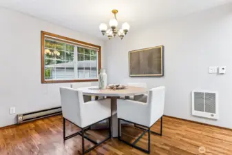 Dining area is open to the living room and  kitchen