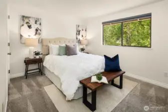 Primary bedroom with walk in closet and ensuite