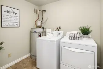 Lower level large utility room
