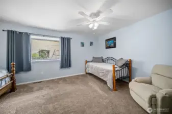 2nd bedroom with is also very large! Furniture has been moved out.