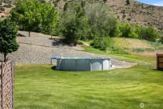 Above ground pool.