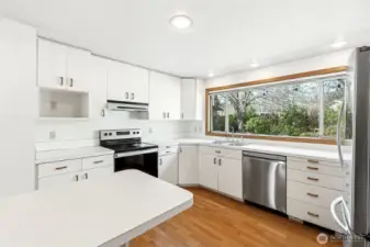 This kitchen is very large with a functional layout. I will upload a rendering of a possible remodel