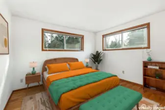 Virtually staged 3rd bedroom