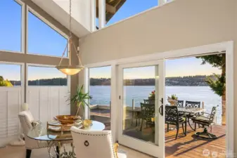 Copious natural light pours in.