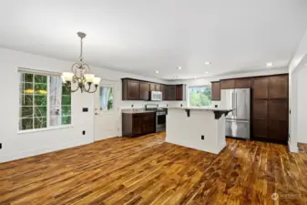 Dining area with access to the wrap around porch.