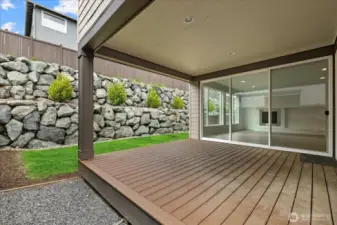 Large covered back deck