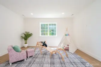 Upstairs bonus room--ideal for play, media or a second living space.