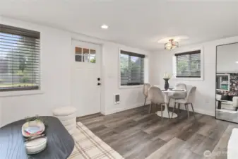 View of the front door from inside