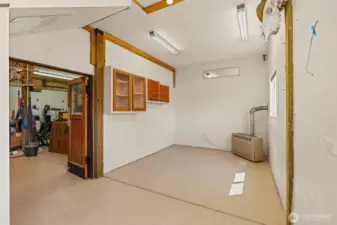 This room in the shop was used for pottery