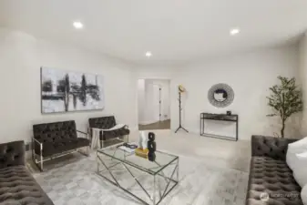 Large lower level bonus room is a perfect blank canvas!  Create the ultimate ADU on this level.  There is a large bedroom and full bathroom as well as additional storage.  Need a theater room?