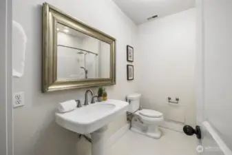 Lower level full bathroom.