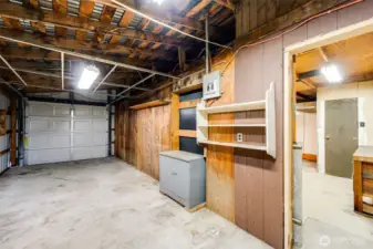 This garage space is ready to become your personal creative hub.