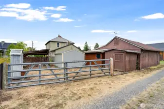 Shown here is a view of the back of the property.