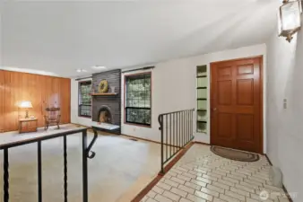 Entry way and living room