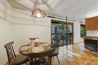 Breakfast nook in the kitchen