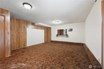 Family room on lower level