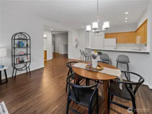 The spacious living room flows into the dining room and large kitchen - perfect for entertaining.