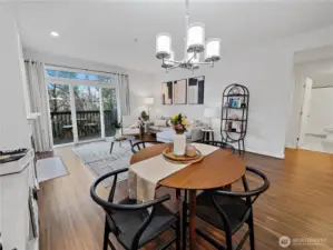 Another view of the large living room with ample dining room space.