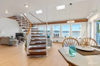 View of Custom Stairway from Kitchen!