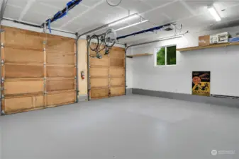 Clean finished garage