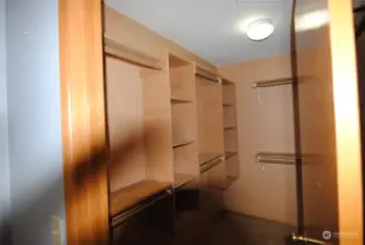 Master walk in closet