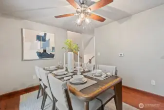 roomy dining area