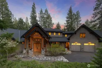 Twilight views at 160 Bunchberry Court