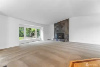 ~Spacious Living Room with Wood Burning Fireplace~