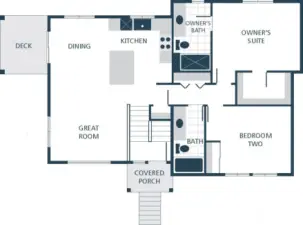 IMAGE IS A RENDERING Photographs are for illustrative purposes only. Features, finishes, interior/exterior colors, landscaping and floorplan shown may vary from actual homes built.