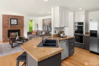 Spacious Family Room off kitchen