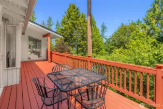 2-Story back deck - amazing privacy with territorial view and small Lake Sammamish view