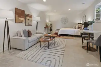 Fantastic additional finished space ready to suit your needs—use it as a fourth bedroom, guest suite, MIL apartment, nanny’s quarters, or creative studio.