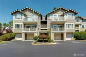 Attached garage is the one on the far left.