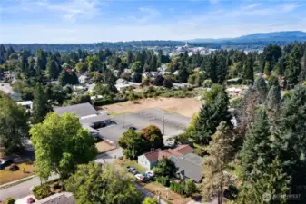 This birds eye view is looking southwest.