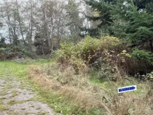 Follow blue arrows to primary build site