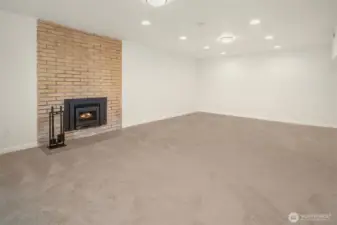 The bonus is large with fresh paint and new carpet.  The carpet is actually more creamy than this photo portrays.