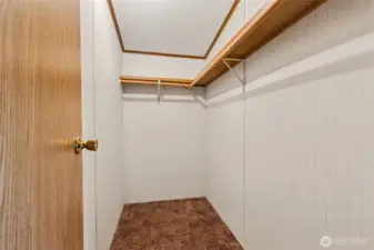 Large walk-in closet in primary bedroom!