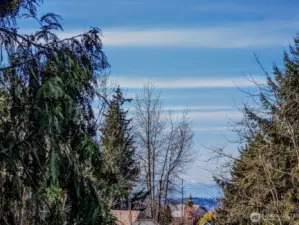 Partial view of the Olympic Mountains.