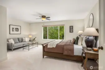 Upstairs, the primary retreat offers a private, calming escape, overlooking the greenbelt and complemented by generously sized secondary bedrooms, plus a versatile bonus room to adapt to your lifestyle.