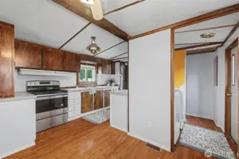 Kitchen (left) and laundry (right)