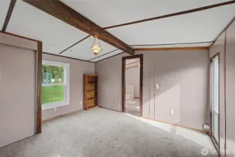 Looking toward the ensuite bathroom.