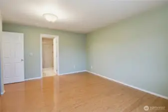 Virtually staged Primary Bedroom