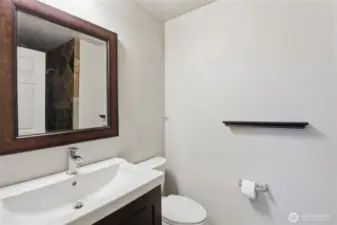 Virtually staged Primary Bathroom