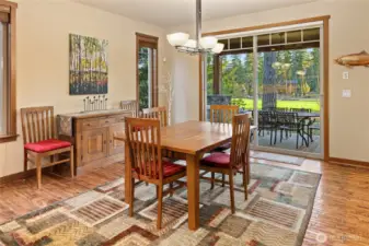 Dining Room with slider to back patio