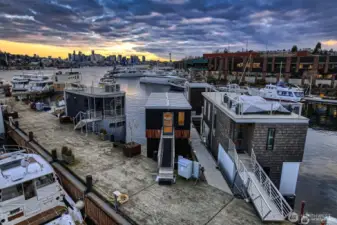Entry view to the finger pier, walk to the end of the dock