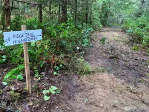 A fork in the road :-) Left fork to SW corner. Right fork to Ridge Trail and views of Mission Creek.