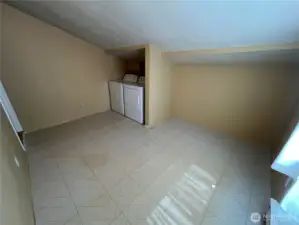 Huge upstairs laundry room with plenty of area for a small office or craft room. Washer and dryer stay!