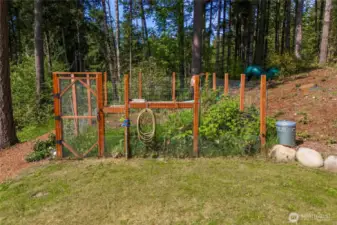 Full fenced garden space.