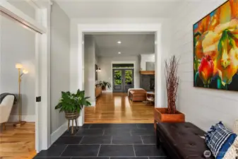 Warm and inviting entrance to the home.