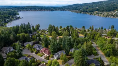 A few blocks to the lake and a community access to the lake for swimming or kayaking etc.  Really makes it a dream location as the lake access is legit.